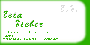 bela hieber business card