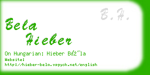 bela hieber business card